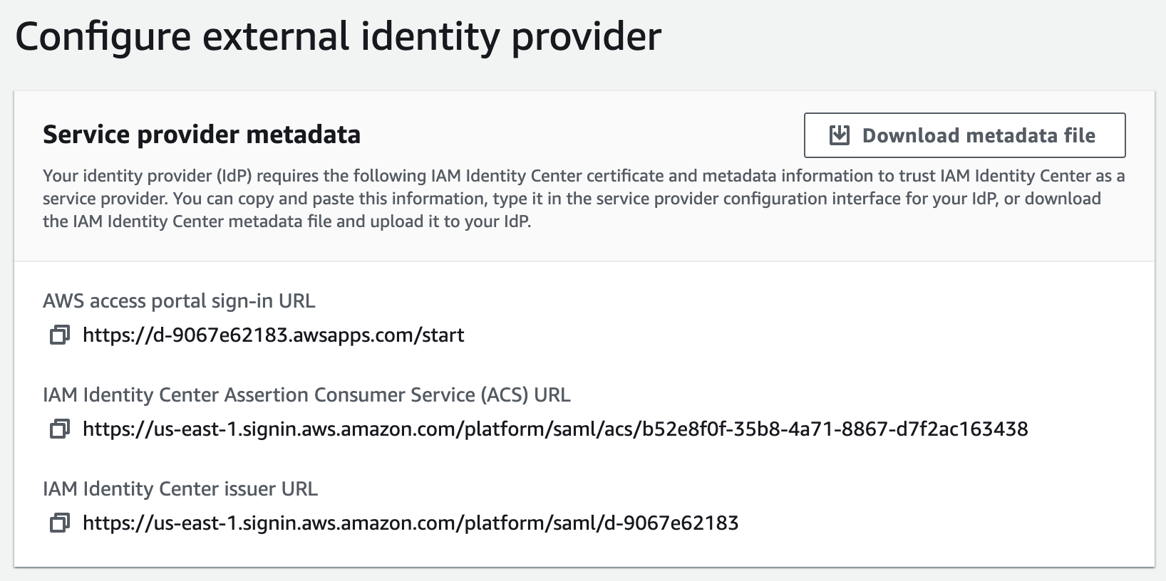 Choose External Identity Source