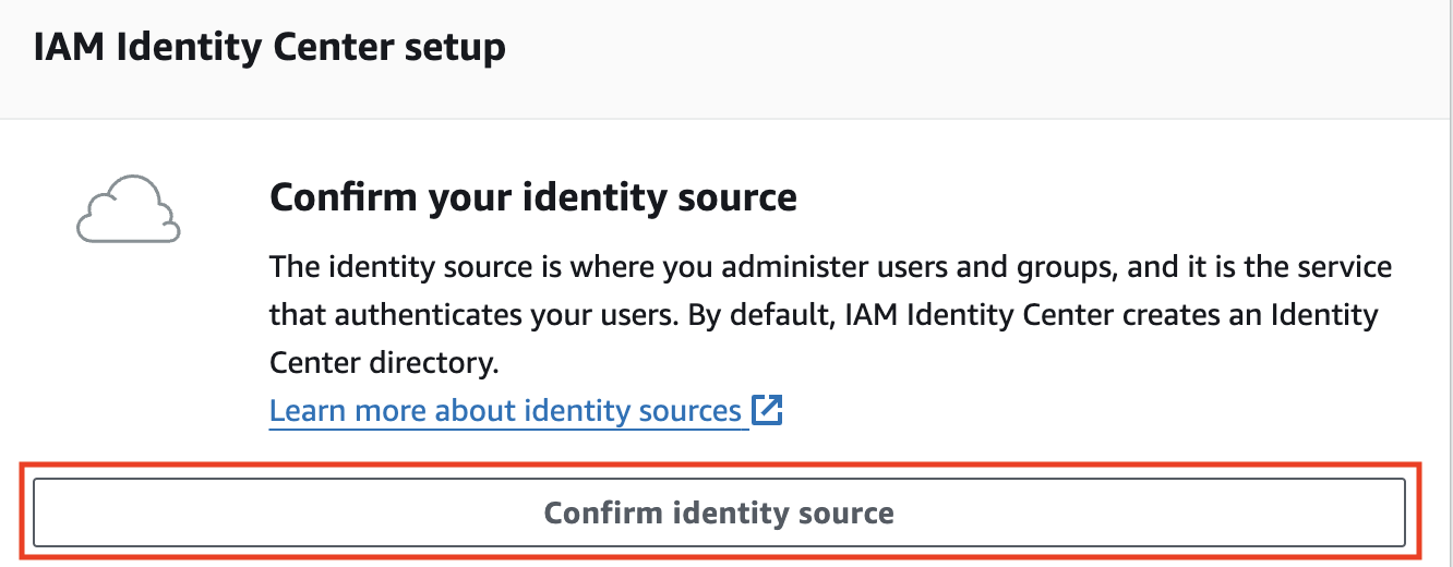 Confirm Identity Source