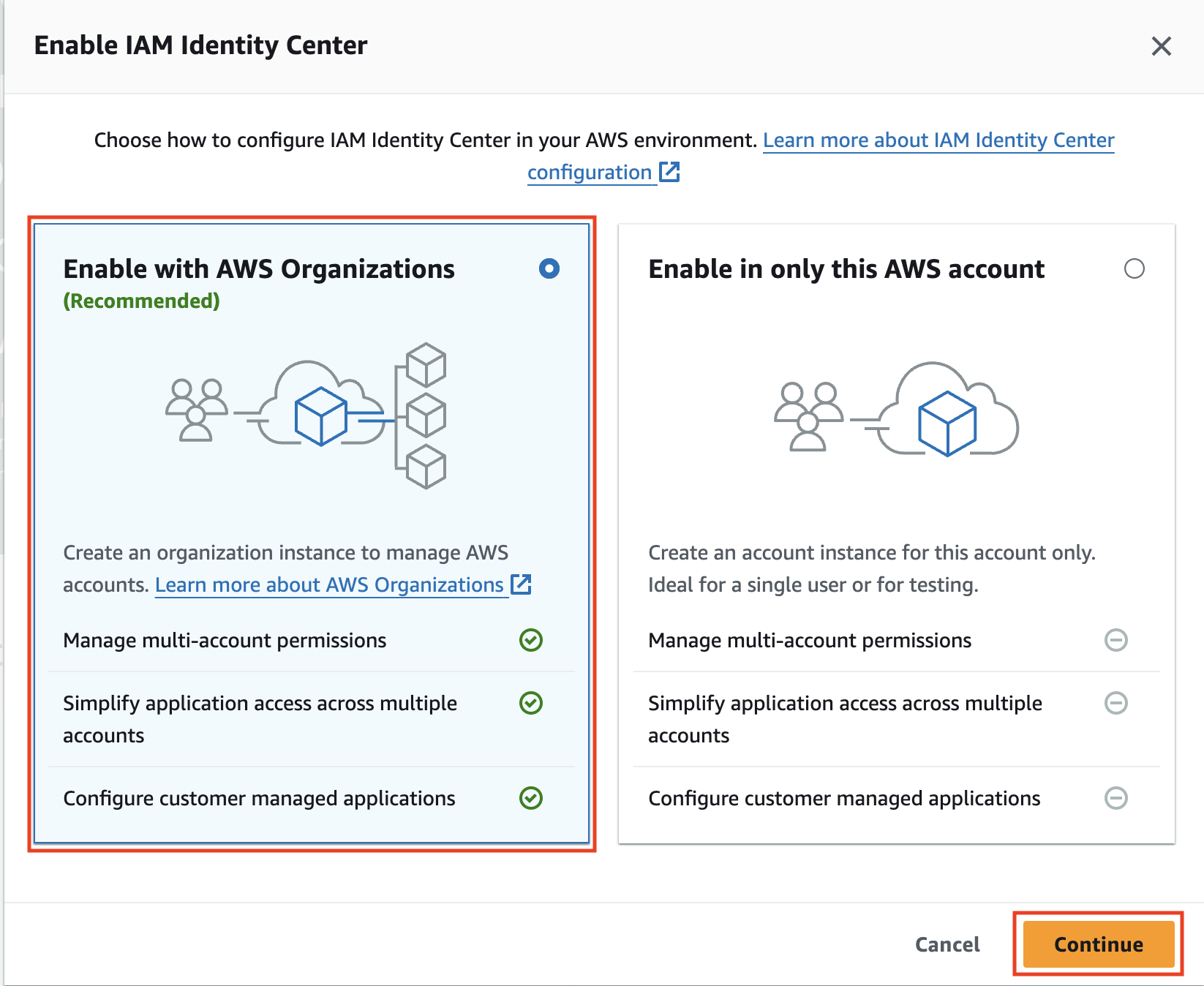 Enable Identity Center