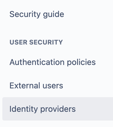 Click Identity Providers