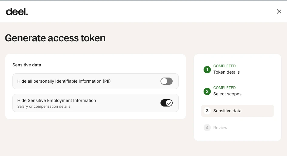 Configure sensitive data