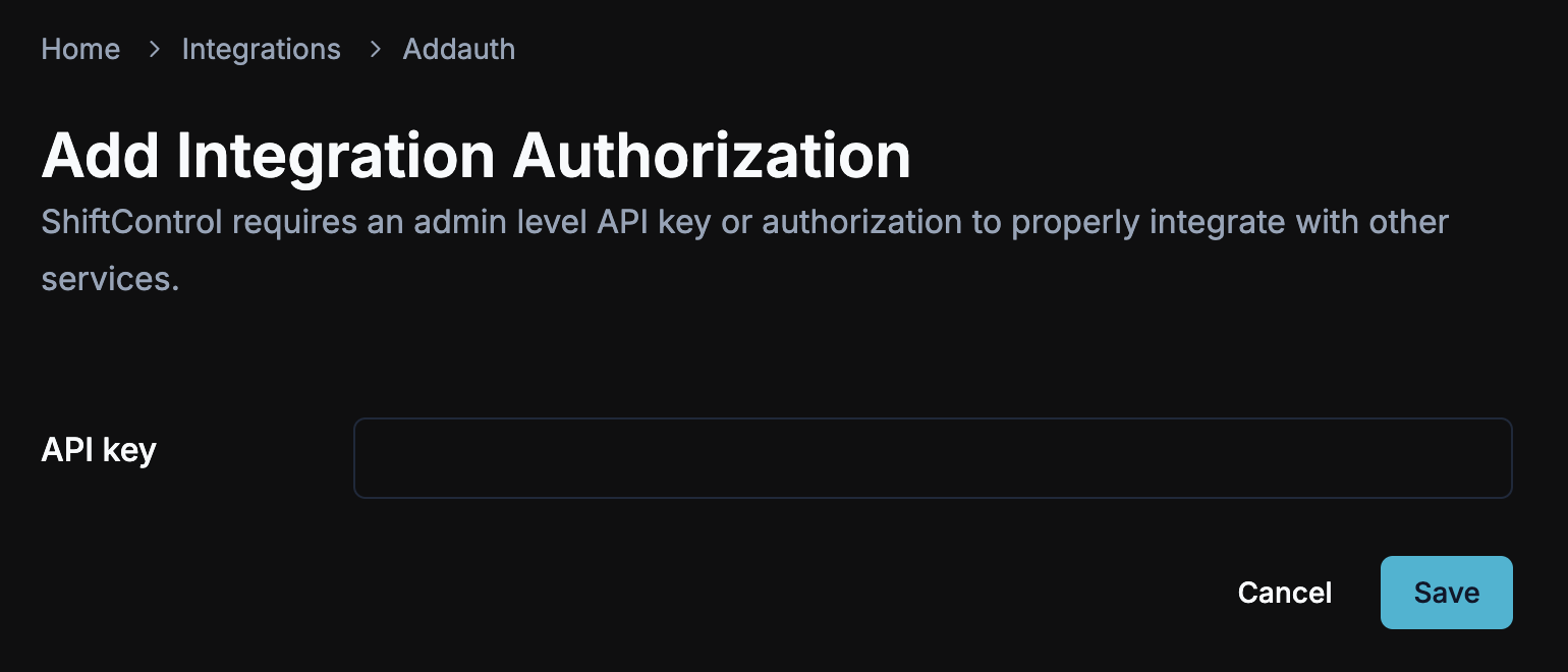 Integration API Key