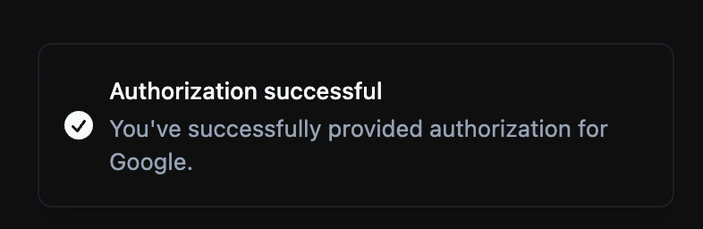 OAuth Authorization Success