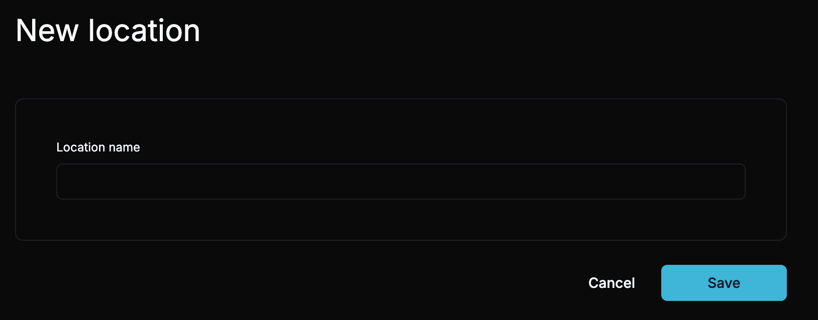 Add or edit a location